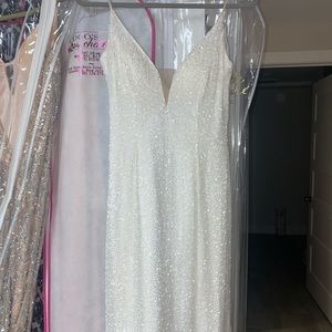 White Sherri hill gown